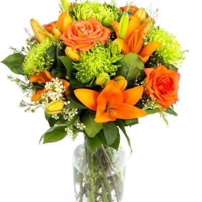 Bouquet - Lime Greens & Oranges