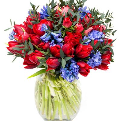 Spring Bouquet - Blues & Reds