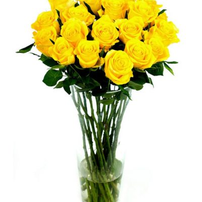 Weekly Flower Delivery – Roses - Long Stemmed - Yellow