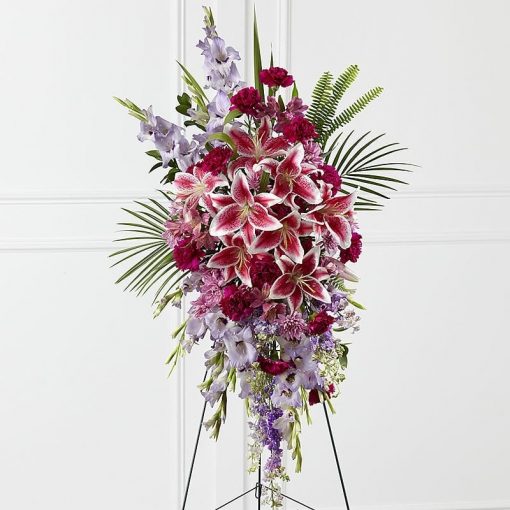 Standing Funeral Spray with lilies