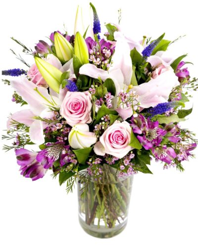 Pink Lilies and Alstroemeria