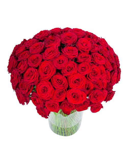 100 Long Stemmed Red Roses - Fresh Red Roses, Red Roses Delivery, 100 Red Roses, Red Roses Bouquet, 100 Red Roses Bouquet, Red Roses Delivered, Red Roses UK, Buy Red Roses, Send Red Roses - Image 2