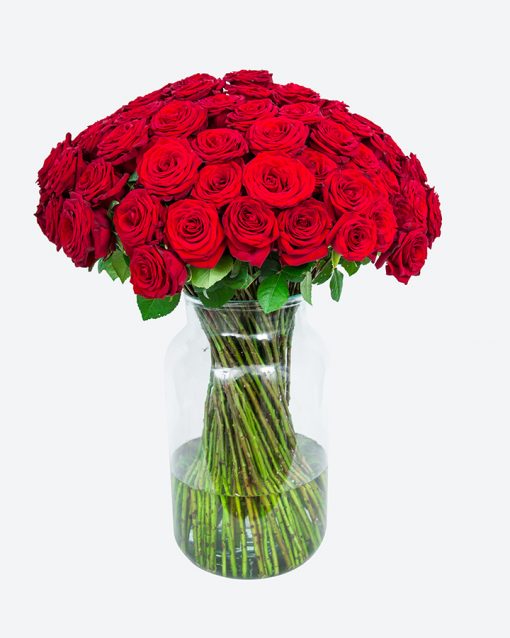 90 Long Stemmed Red Roses - Fresh Red Roses, Red Roses Delivery, 90 Red Roses, Red Roses Bouquet, 90 Red Roses Bouquet, Red Roses Delivered, Red Roses UK, Buy Red Roses, Send Red Roses - Image 2