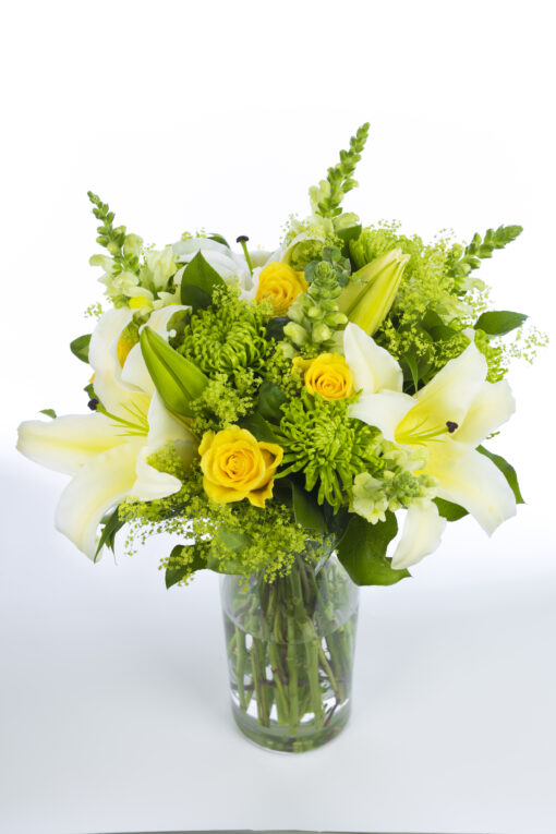 Roses & Lilies Bouquet - Yellows & Creams - Image 2