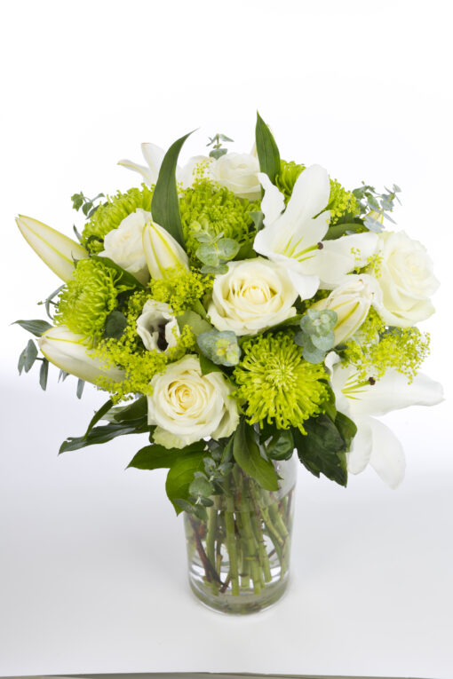 Elegant Bouquet-Whites,Lime Green & Cream - Image 2