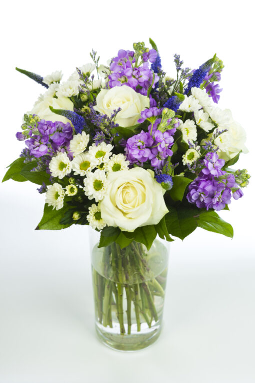 Roses Bouquet - Cream & Purple - Image 2